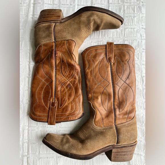 ACME Shoes - ACME x Vintage Leather Cowboy Boots Pointed Toe Box Unisex Men’s 6.5 Woman’s 8